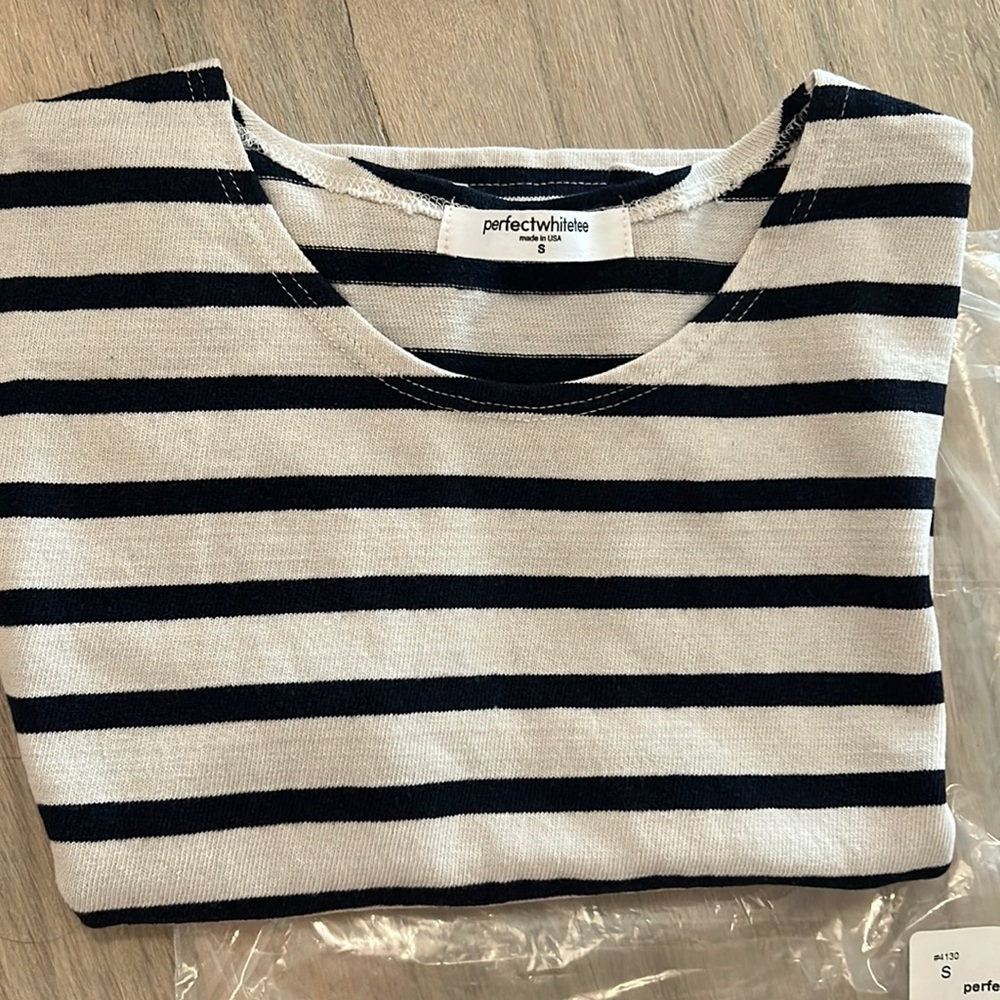 New, never worn Perfectwhitetee Striped Tank